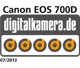 Testlogo digitalkamera.de - Canon EOS 700D